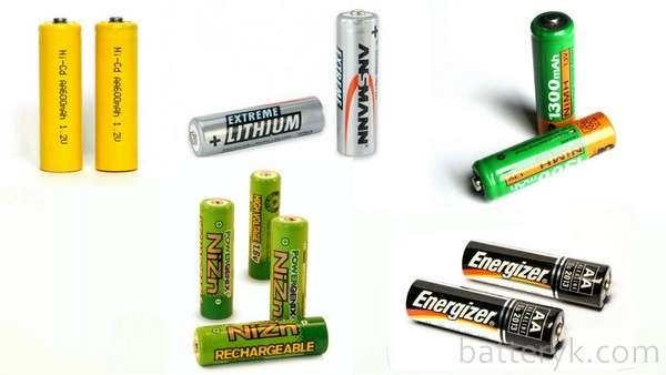 Батарейки разных типов