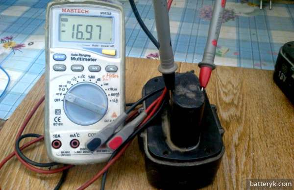 Измерение емкости аккумулятора шуруповерта